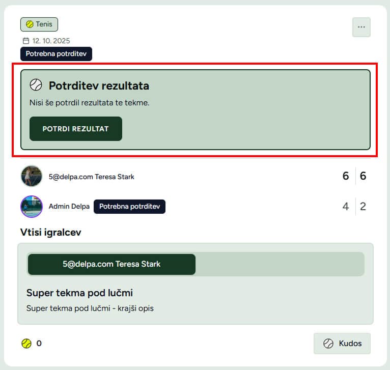 Result confirmation